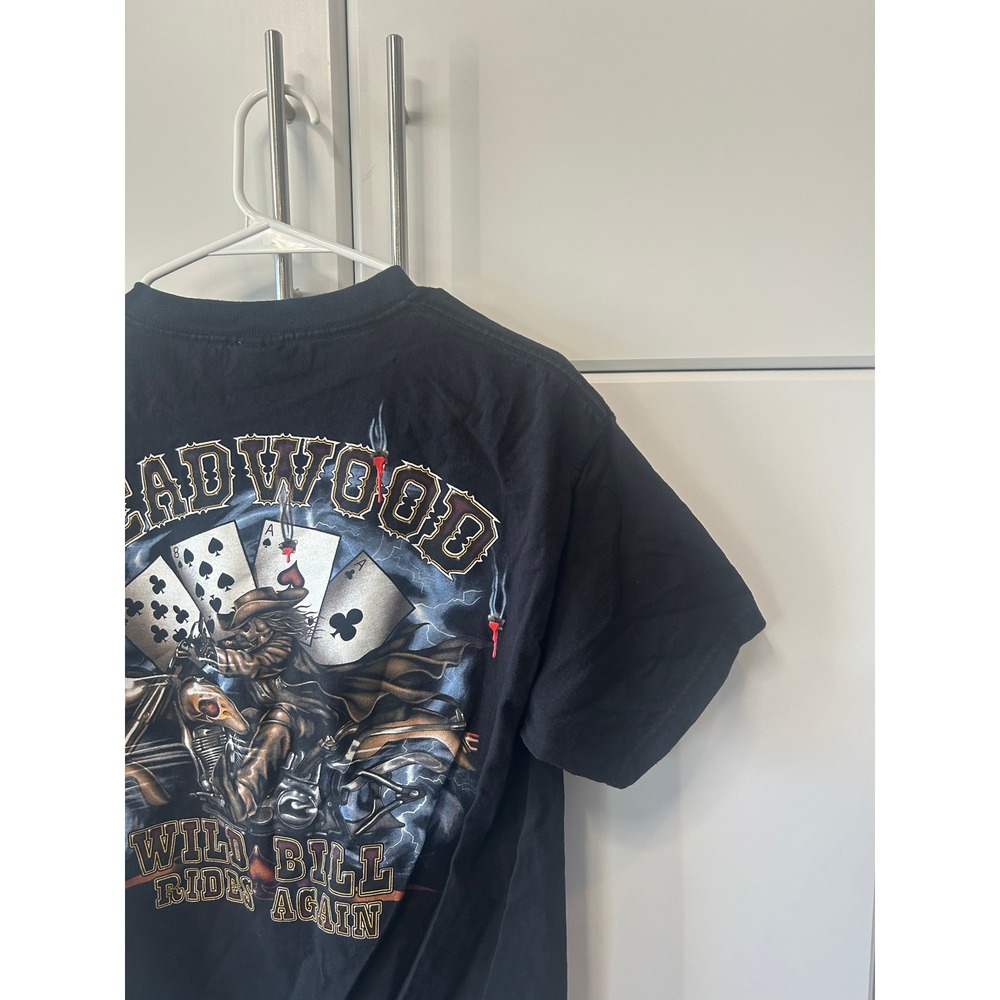 Vintage Deadwood South Dakota Graphic T Shirt Delta Pro Weight Black Mens Medium - Picture 15 of 16
